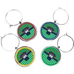 Football Jersey Wine Charms (Set of 4) (Personalized)