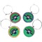 Football Jersey Set of Silver Wine Charms