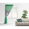 Football Jersey Sheer Curtain With Window and Rod - in Room Matching Pillow