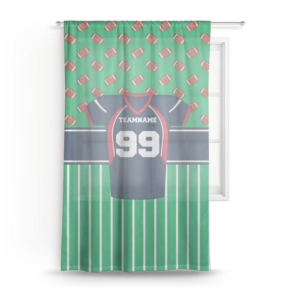 Custom Football Jersey Sheer Curtain (Personalized)
