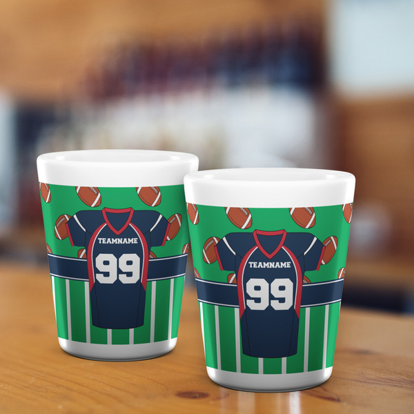 Football Jersey Shot Glass - White - LIFESTYLE