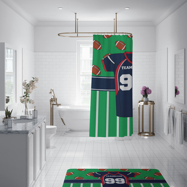Football Jersey Shower Curtain - Custom Size