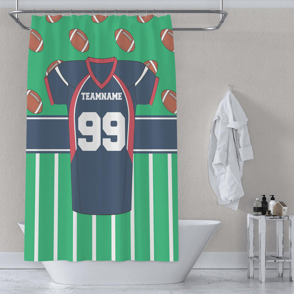 Football Jersey Shower Curtain Lifestyle