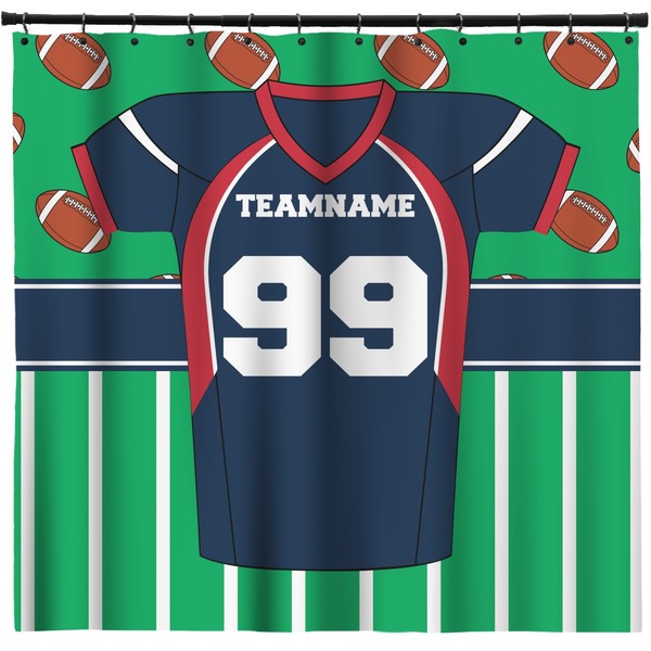 Custom Football Jersey Shower Curtain - Custom Size (Personalized)