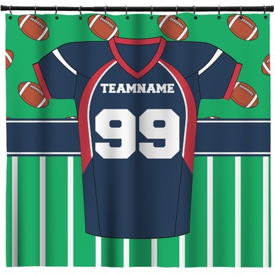 Football Jersey Shower Curtain (Personalized)