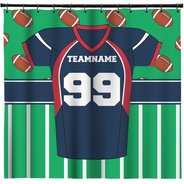 Custom Football Jersey Shower Curtain (Personalized)