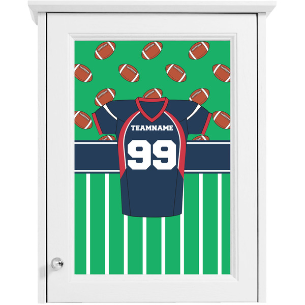 Football Jersey Single White Cabinet Decal