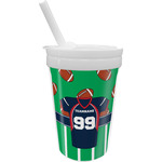 Football Jersey Sippy Cup with Straw (Personalized)