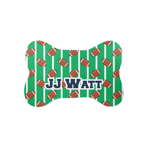 Custom Football Jersey Bone Shaped Dog Food Mat (Small) (Personalized)