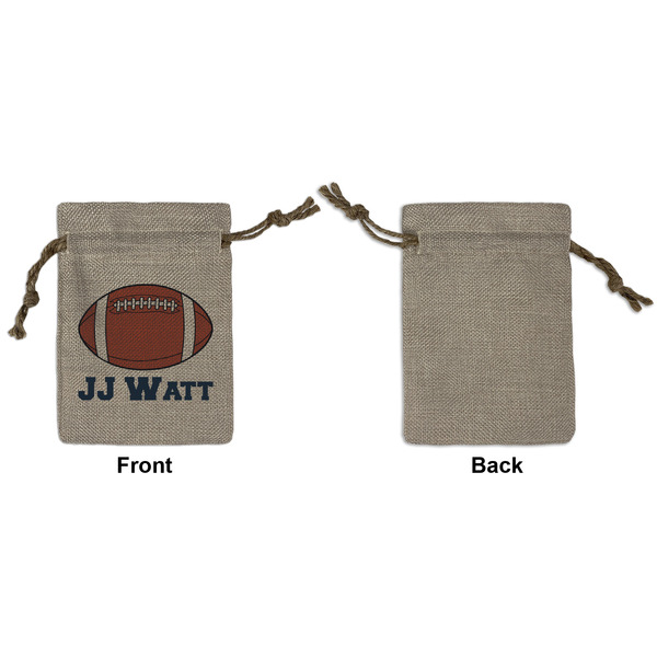 Football Jersey Small Burlap Gift Bag - Front Approval