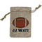 Football Jersey Small Burlap Gift Bag - Front