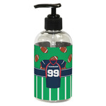 Football Jersey Plastic Soap / Lotion Dispenser (8 oz - Small - Black) (Personalized)