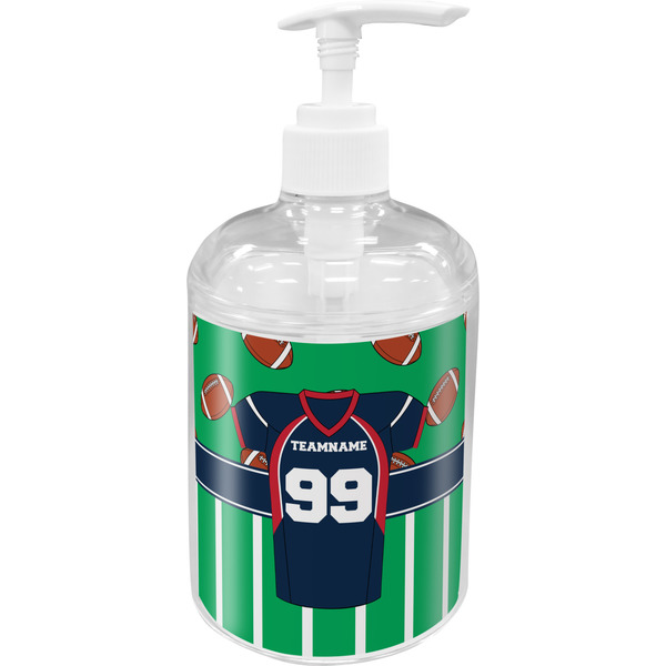 Custom Football Jersey Acrylic Soap & Lotion Bottle (Personalized)