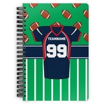 Football Jersey Spiral Notebook - 7x10 w/ Name and Number