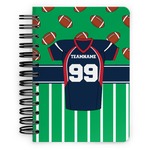 Football Jersey Spiral Notebook - 5x7 w/ Name and Number