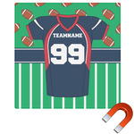 Football Jersey Square Car Magnet - 10" (Personalized)