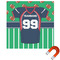 Football Jersey Square Car Magnet - 6" (Personalized)