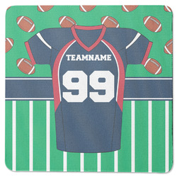 Football Jersey Square Rubber Backed Coaster (Personalized)