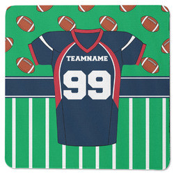 Football Jersey Square Rubber Backed Coaster (Personalized)