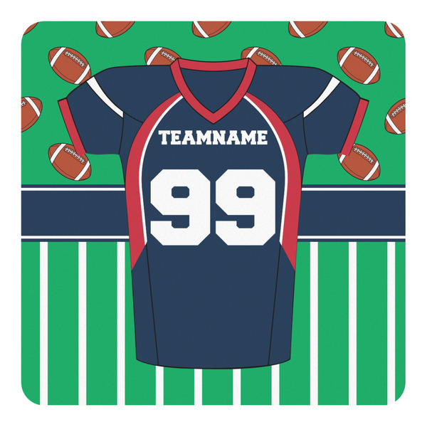 Custom Football Jersey Square Decal - XLarge (Personalized)