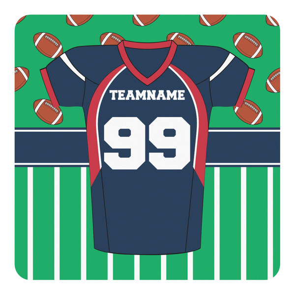Custom Football Jersey Square Decal - Medium (Personalized)