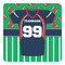 Football Jersey Square Decal - Medium (Personalized)