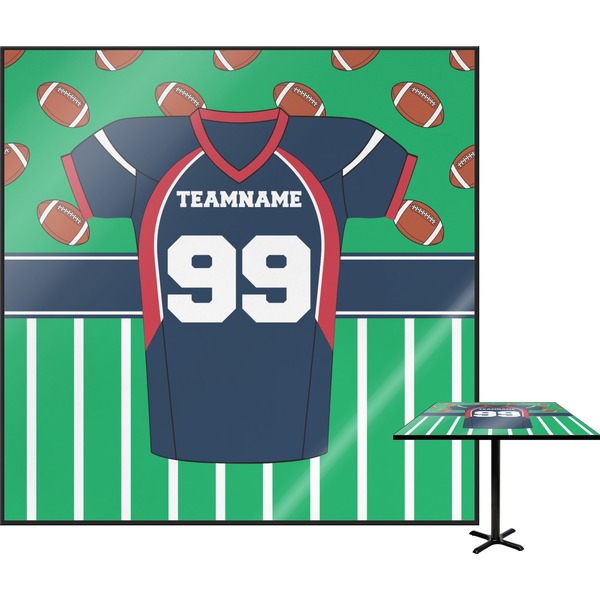 Custom Football Jersey Square Table Top - 30" (Personalized)