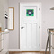 Football Jersey Square Wall Decal on Door