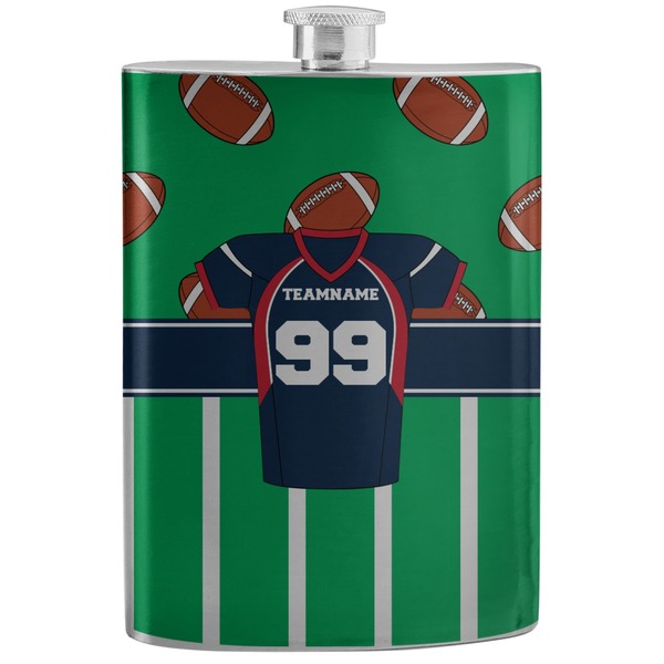 Custom Football Jersey Stainless Steel Flask (Personalized)