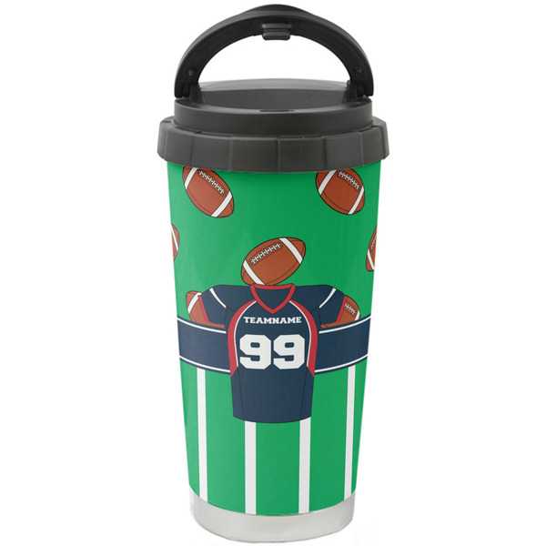Custom Football Jersey Stainless Steel Coffee Tumbler (Personalized)