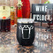 Football Jersey Stainless Wine Tumblers - Black - Single Sided - In Context
