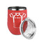 Football Jersey Stainless Wine Tumblers - Coral - Double Sided - Alt View