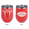 Football Jersey Stainless Wine Tumblers - Coral - Double Sided - Approval