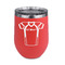 Football Jersey Stainless Wine Tumblers - Coral - Double Sided - Front