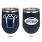 Football Jersey Stainless Wine Tumblers - Navy - Double Sided - Approval