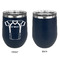 Football Jersey Stainless Wine Tumblers - Navy - Single Sided - Approval
