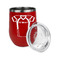 Football Jersey Stainless Wine Tumblers - Red - Double Sided - Alt View