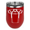Football Jersey Stainless Wine Tumblers - Red - Double Sided - Front