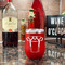 Football Jersey Stainless Wine Tumblers - Red - Double Sided - In Context