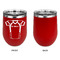 Football Jersey Stainless Wine Tumblers - Red - Single Sided - Approval