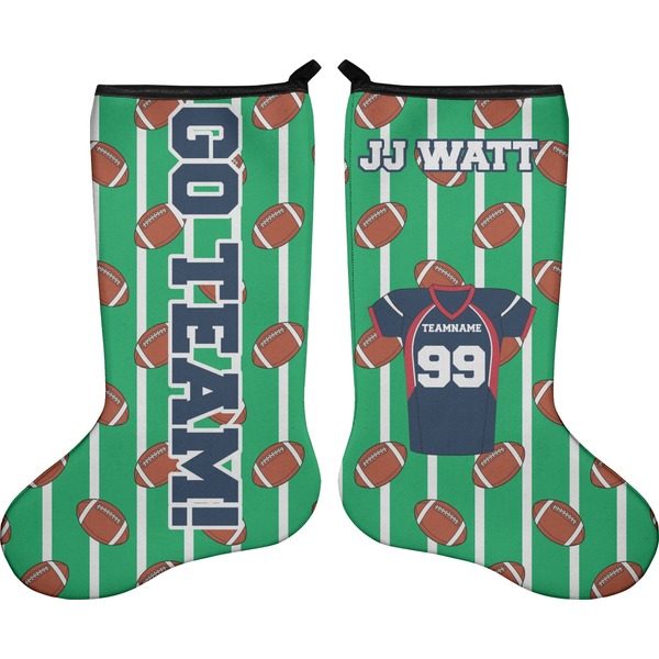 Custom Football Jersey Holiday Stocking - Double-Sided - Neoprene (Personalized)