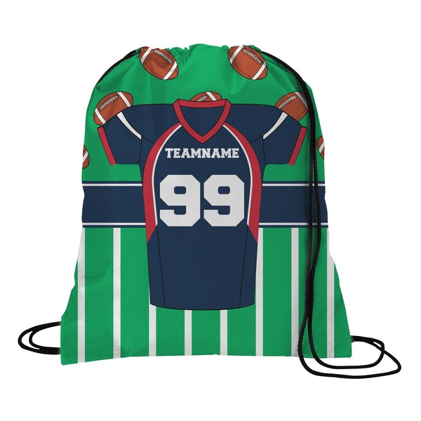 Custom Football Jersey Drawstring Backpack - Medium (Personalized)