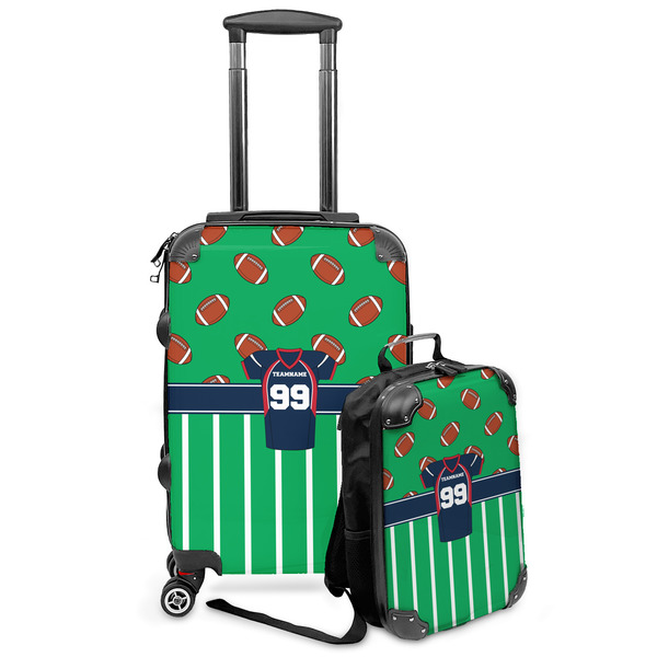 Custom Football Jersey Kids 2-Piece Luggage Set - Suitcase & Backpack (Personalized)