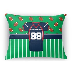 Football Jersey Rectangular Throw Pillow Case (Personalized)