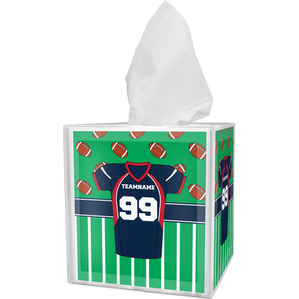 Custom Football Jersey Tissue Box Cover (Personalized)