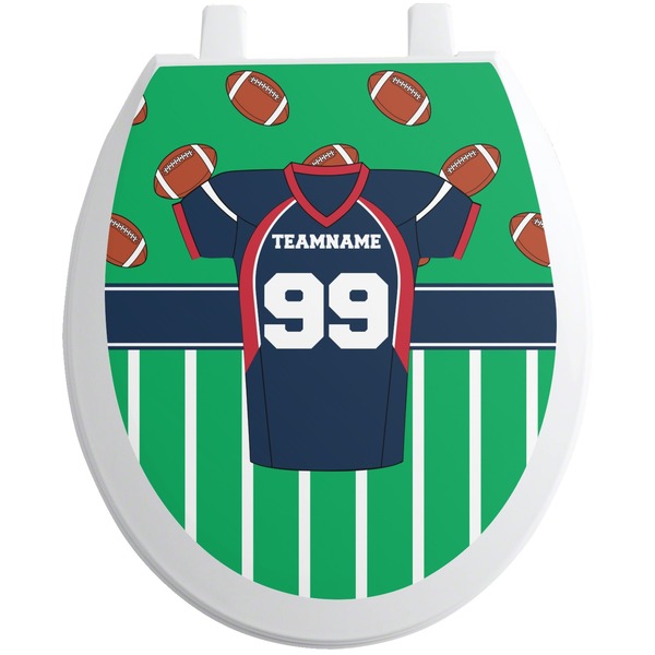 Custom Football Jersey Toilet Seat Decal (Personalized)