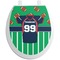 Football Jersey Toilet Seat Decal - Round (Personalized)
