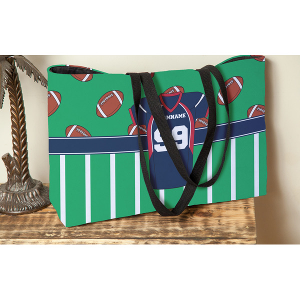 Football Jersey Tote w/Black Handles - Lifestyle View