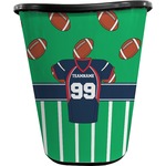 Football Jersey Waste Basket - Double Sided (Black) (Personalized)