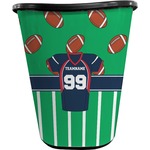 Football Jersey Waste Basket - Single Sided (Black) (Personalized)